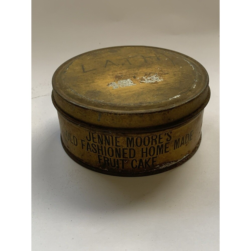 Vintage Jennie Moore’s Old Fashioned Home Made Fruit Cake Tin
